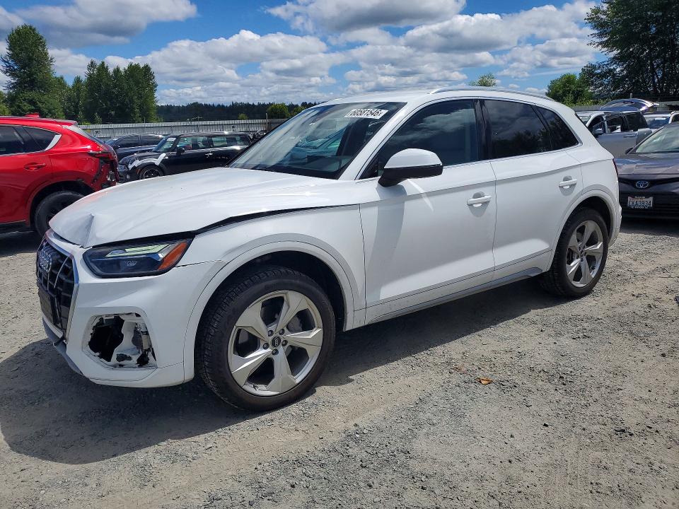 2021 Audi Q5 VIN WA1BAAFY8M2140326 COPART salvage auction — FRONT END, Wa - Bill Of Sale, sold $14,600 on 2026-07-20 (photo 1)