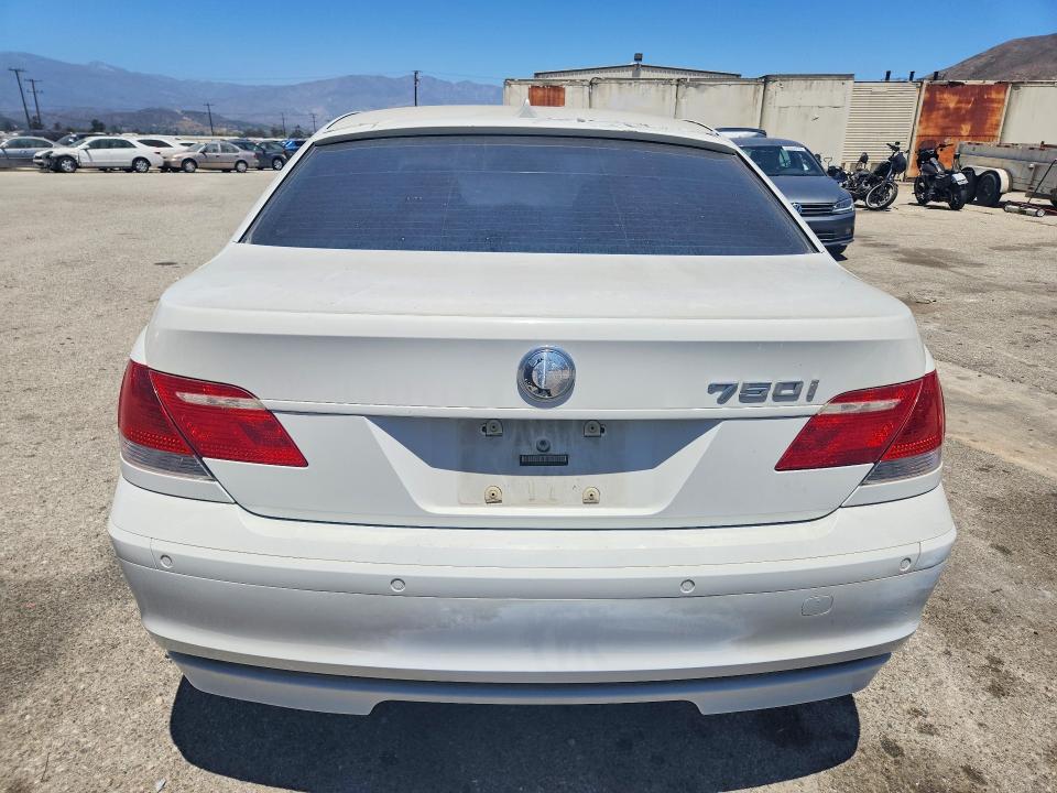2006 BMW 7 series VIN WBAHL83536DT00145 COPART salvage auction — NORMAL WEAR, CA - DIS/DLR/EXP ONLY CLEAN TITLE, sold $225 on 2026-07-28 (photo 6)