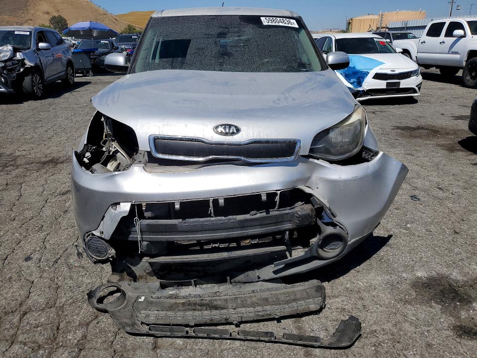 2014 Kia Soul VIN KNDJN2A29E7717965 COPART salvage auction — FRONT END, Ca - Salvage Certificate, sold $875 on 2026-07-16 (photo 5)