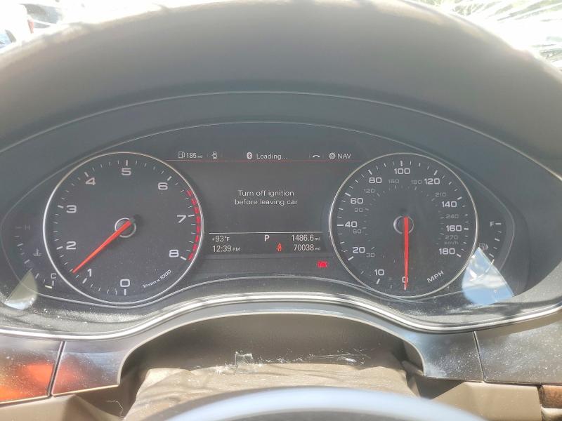 2013 Audi A6 VIN WAUGGAFC0DN055555 COPART salvage auction — ROOF, Ga - Cert Of Title-Salvage, sold $3,100 on 2026-07-31 (photo 9)
