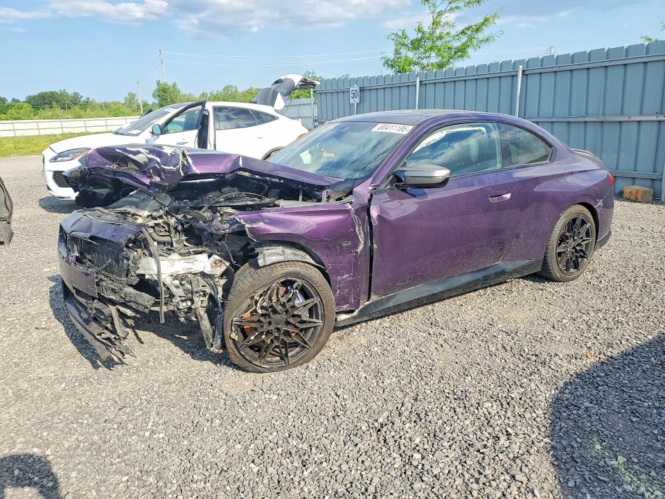 2023 BMW M2 VIN 3MW53CM04P8D43500 COPART salvage auction — FRONT END, On - Permit Salvage, sold $9,800 on 2026-07-16 (photo 1)