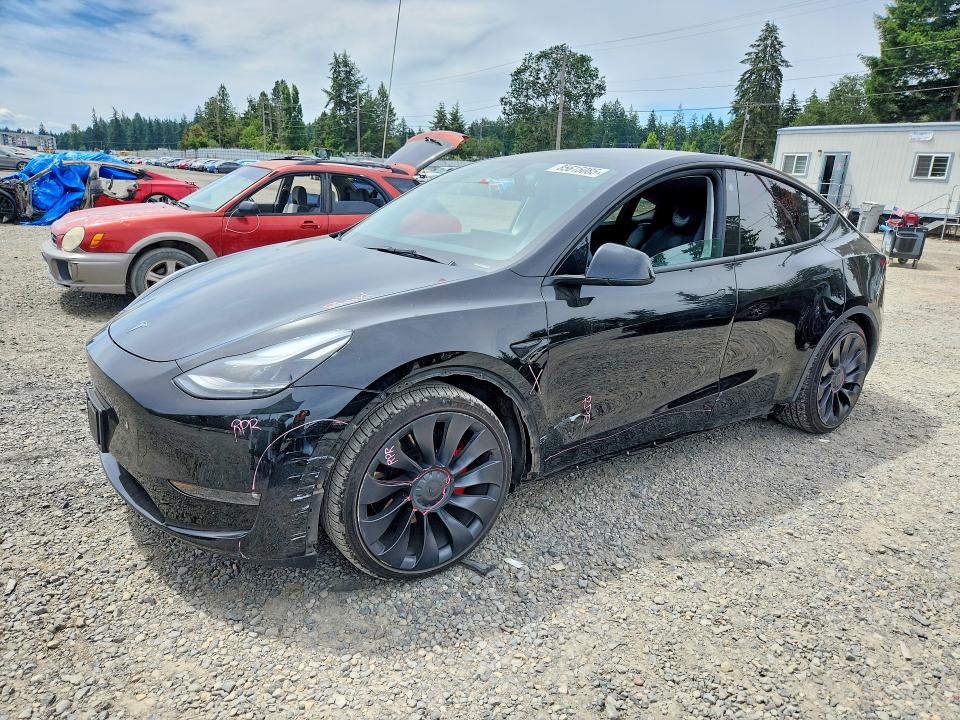 2022 Tesla Model y VIN 7SAYGDEF8NF347476 COPART salvage auction — FRONT END, WA - BILL OF SALE, sold $14,700 on 2026-07-10 (photo 1)