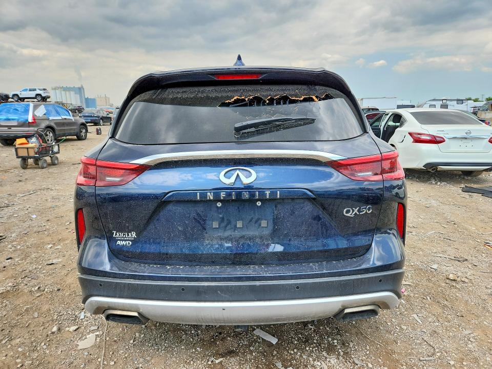 2021 Infiniti Qx50 VIN 3PCAJ5DBXMF123967 COPART salvage auction — VANDALISM, Az - Cert Of Title - Salvage, sold $4,900 on 2026-07-31 (photo 6)