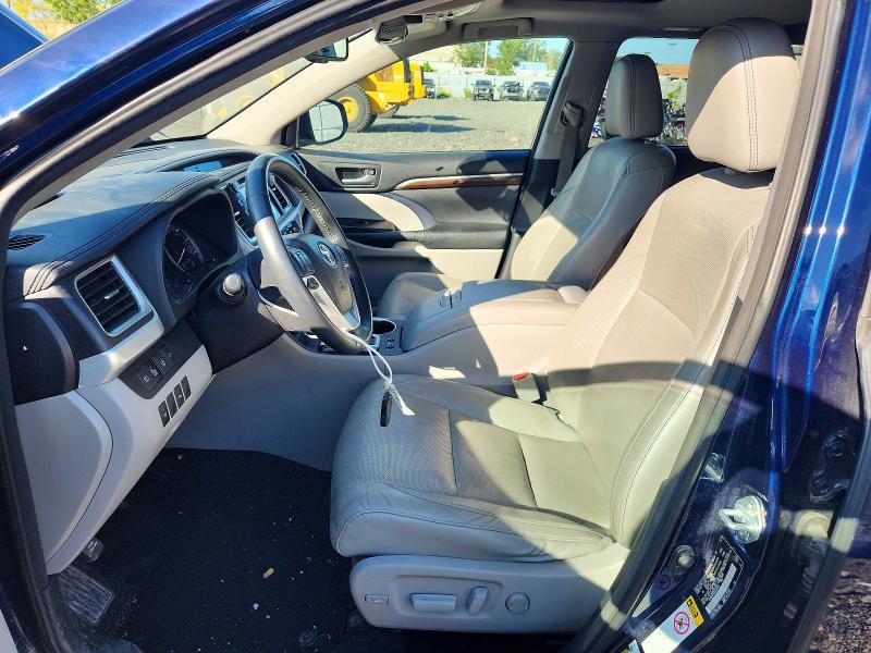 2016 Toyota Highlander VIN 5TDDKRFH4GS234002 COPART salvage auction — FRONT END, Pa - Certificate Of Salvage, sold $5,700 on 2026-07-23 (photo 7)