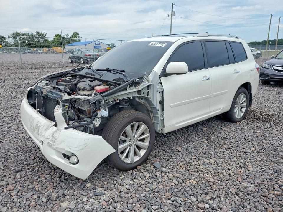 2008 Toyota Highlander hybrid VIN JTEEW44AX82025126 COPART salvage auction — FRONT END, IN - CERT OF TITLE-SALVAGE TITLE (P), sold $30 on 2026-07-28 (photo 1)