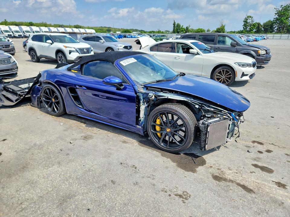 2021 Porsche Boxster VIN WP0CC2A8XMS240221 COPART salvage auction — FRONT END, Fl - Cert Of Title Slvg Rebuildable, sold $26,250 on 2026-07-28 (photo 4)