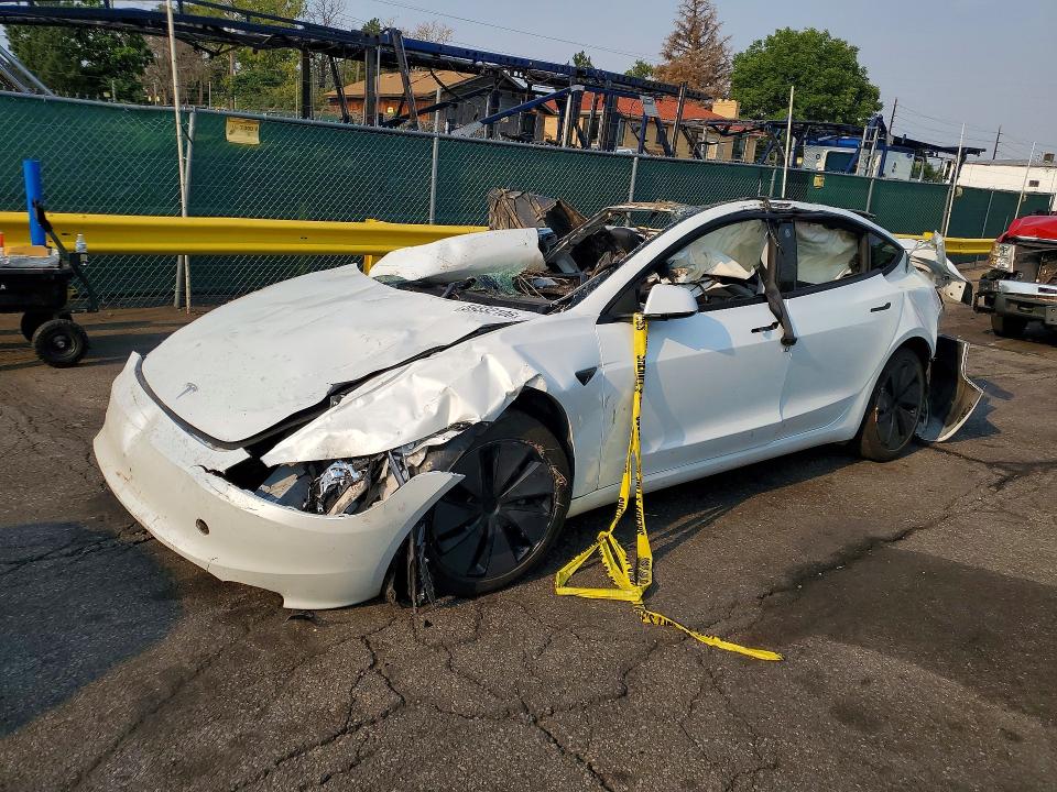 2025 Tesla Model 3 VIN 5YJ3E1EA1SF990327 COPART salvage auction — ALL OVER, Co - Certificate Of Title, sold $0 on 2026-09-16 (photo 1)
