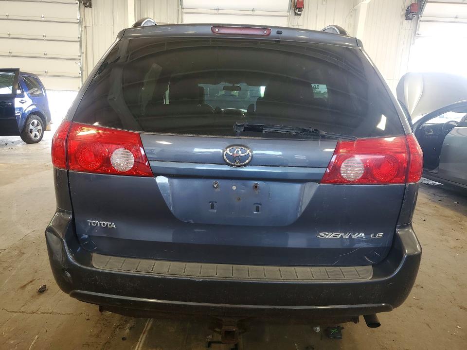 2007 Toyota Sienna VIN 5TDZK23CX7S069191 COPART salvage auction — REAR END, MN - CERTIFICATE OF TITLE, sold $575 on 2026-07-09 (photo 6)