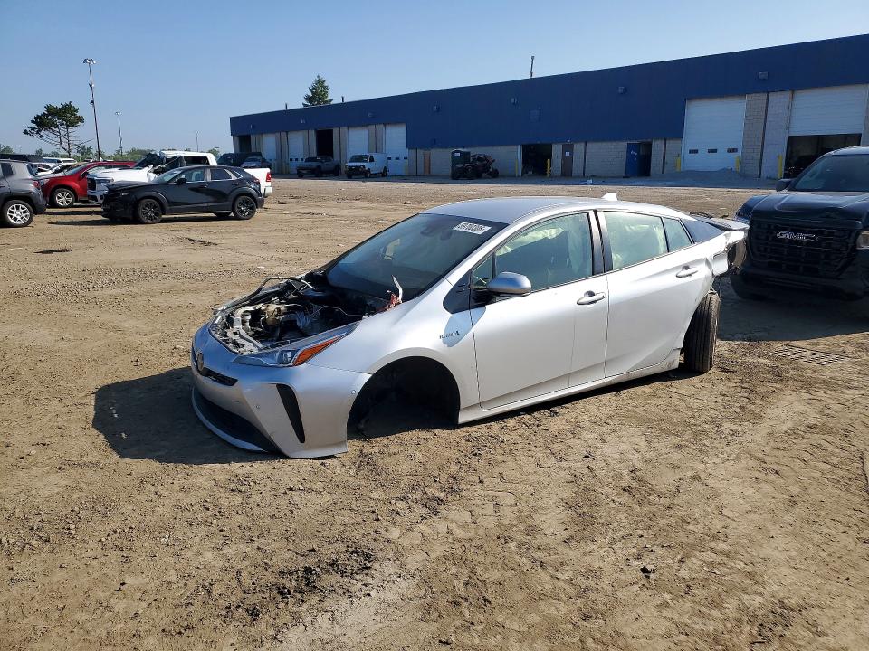 2020 Toyota Prius VIN JTDKARFU2L3107977 COPART salvage auction — STRIPPED, Mi - Certificate Of Title, sold $450 on 2026-07-14 (photo 1)