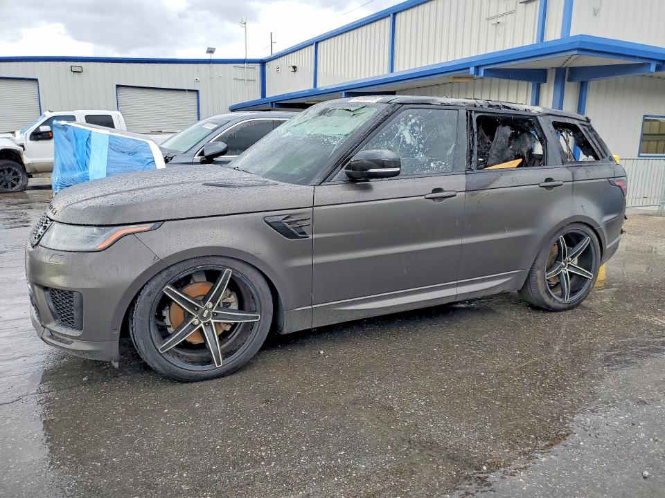 2018 Land rover Range rover sport VIN SALWR2RKXJA697004 COPART salvage auction — INTERIOR BURN, Fl - Cert Of Title Slvg Rebuildable, sold $5,600 on 2026-07-10 (photo 1)