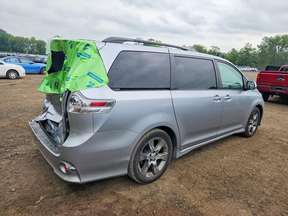 2015 Toyota Sienna VIN 5TDXK3DC1FS528473 COPART salvage auction — REAR END, Ny - Mv-907A Salvage Certificate, sold $325 on 2026-07-28 (photo 3)