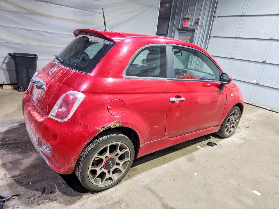 2013 Fiat 500 VIN 3C3CFFBR6DT580815 COPART salvage auction — SIDE, Nh - Certificate Of Title, sold $300 on 2026-08-11 (photo 3)