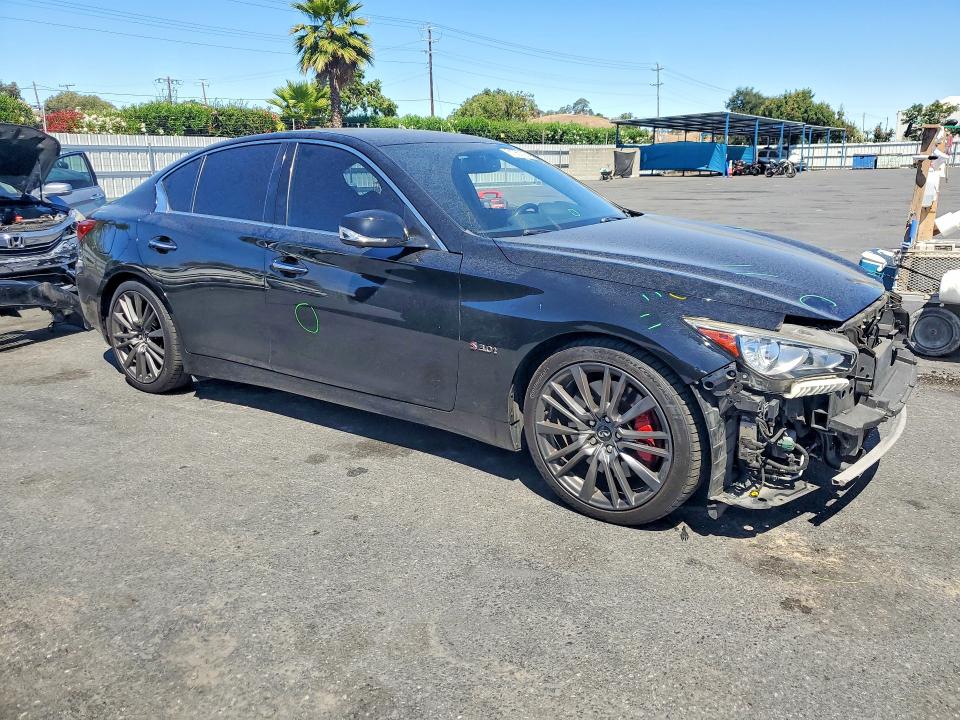 2018 Infiniti Q50 VIN JN1FV7AP2JM460161 COPART salvage auction — FRONT END, Ca - Salvage Certificate, sold $90 on 2026-07-28 (photo 4)