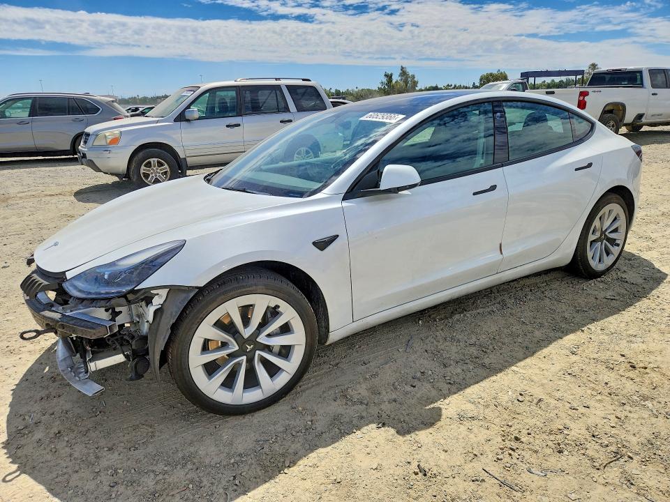 2022 Tesla Model 3 VIN 5YJ3E1EAXNF301504 — COPART salvage auction photo