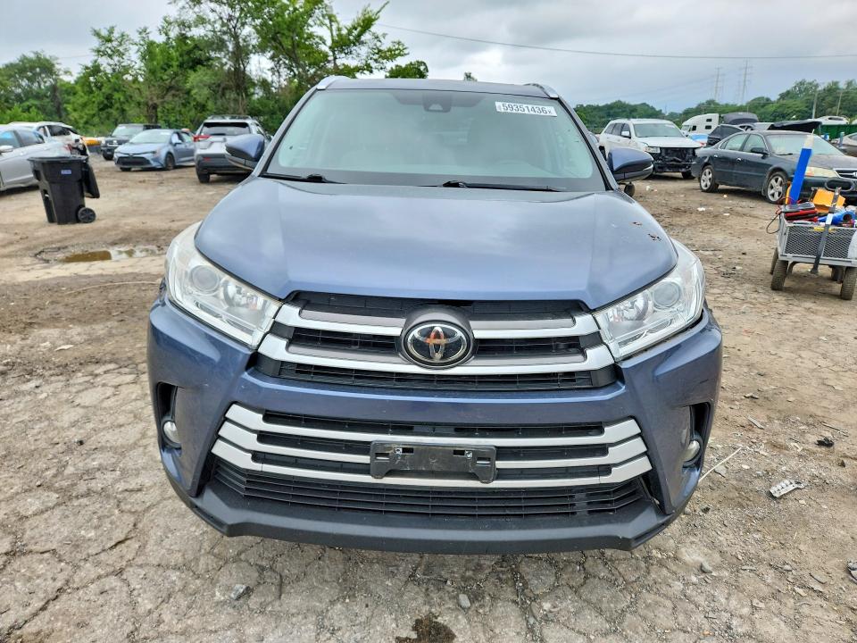2019 Toyota Highlander VIN 5TDJZRFH4KS989853 COPART salvage auction — REAR END, Md - Cert Of Salvage > 75% Damage, sold $7,800 on 2026-07-16 (photo 5)
