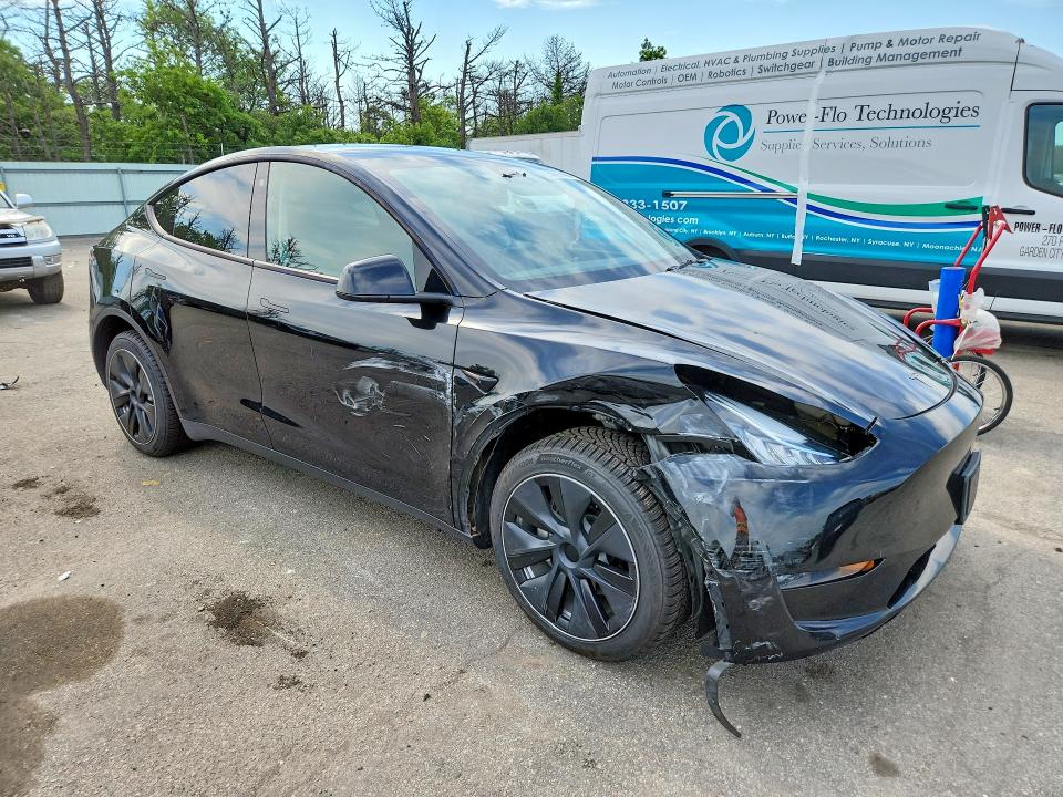 2023 Tesla Model y VIN 7SAYGDEE8PA100580 COPART salvage auction — FRONT END, Ny - Mv-907A Salvage Certificate, sold $10,500 on 2026-07-15 (photo 4)