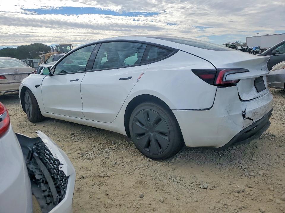 2025 Tesla Model 3 VIN 5YJ3E1EA9SF078951 COPART salvage auction — FRONT END, Ca - Salvage Certificate, sold $13,000 on 2026-09-01 (photo 2)