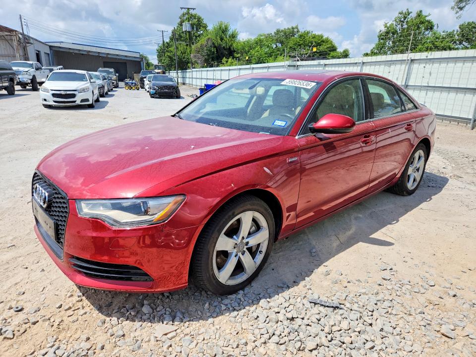 2012 Audi A6 VIN WAUGGAFC6CN157618 COPART salvage auction — WATER/FLOOD, Tx - Salvage Title-Flood Damage, sold $300 on 2026-07-14 (photo 1)