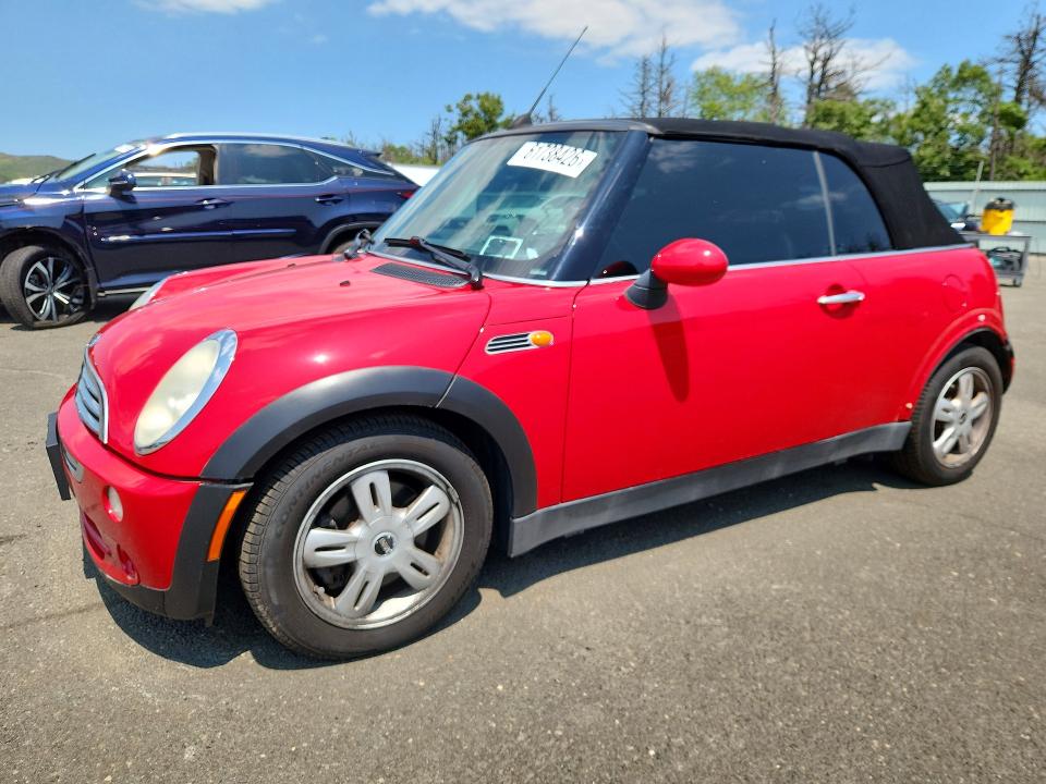 2008 Mini Cooper VIN WMWRF33508TG18153 COPART salvage auction — REAR END, NY - MV-907A SALVAGE CERTIFICATE, sold $450 on 2026-08-03 (photo 1)
