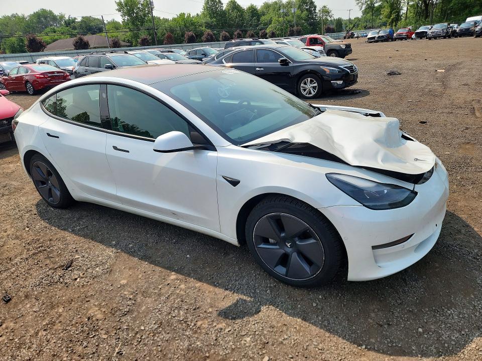2021 Tesla Model 3 VIN 5YJ3E1EB2MF869737 COPART salvage auction — FRONT END, Ct - Cert Of Title-Salvage, sold $5,400 on 2026-07-31 (photo 4)