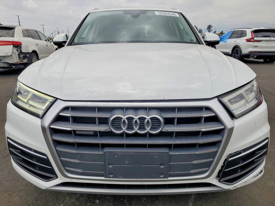 2018 Audi Q5 VIN WA1BNAFY5J2083289 COPART salvage auction — FRONT END, Ca - Salvage Certificate, sold $6,400 on 2026-07-13 (photo 5)