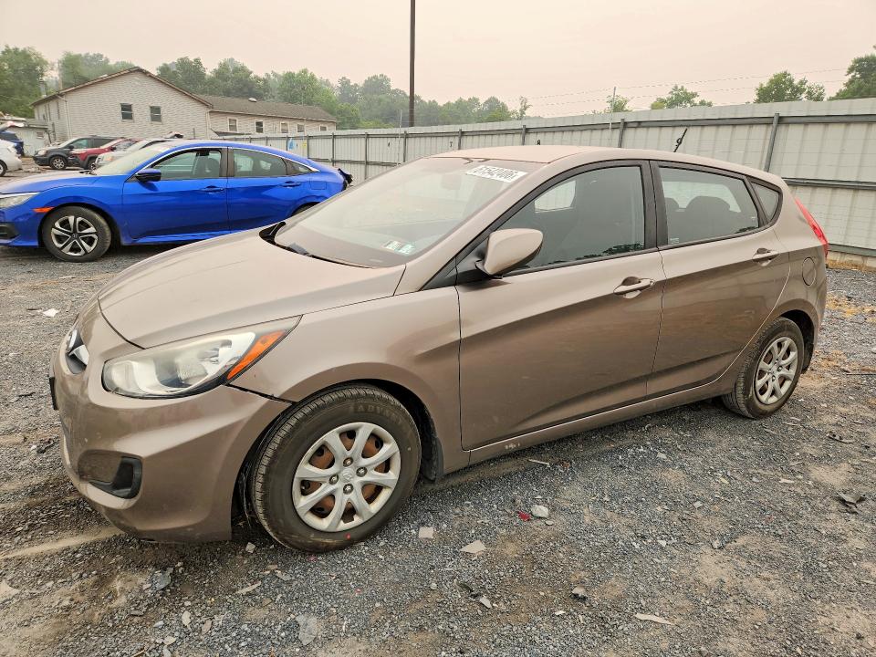 2012 Hyundai Accent VIN KMHCT5AE9CU034197 COPART salvage auction — VANDALISM, PA - CERTIFICATE OF SALVAGE, sold $250 on 2026-07-30 (photo 1)