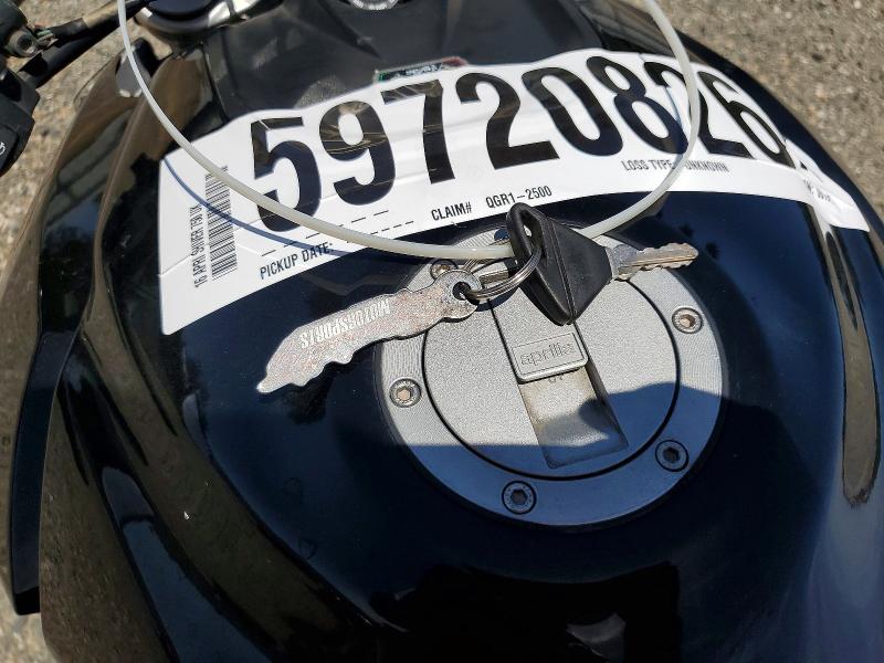 2016 Aprilia Shiver VIN ZD4RAC014GS001542 COPART salvage auction — FRONT END, Tx - Cert Of Title-Rebuilt Salvage, sold $1,300 on 2026-07-28 (photo 8)