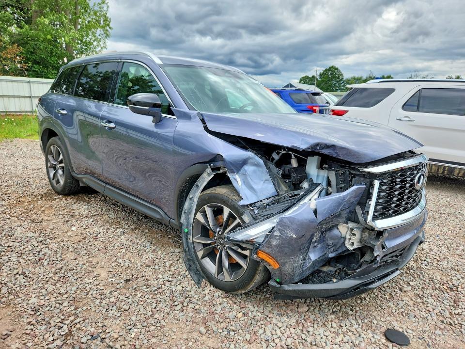 2023 Infiniti Qx60 VIN 5N1DL1FS0PC332001 COPART salvage auction — FRONT END, Ny - Mv-907A Salvage Certificate, sold $9,100 on 2026-08-19 (photo 4)