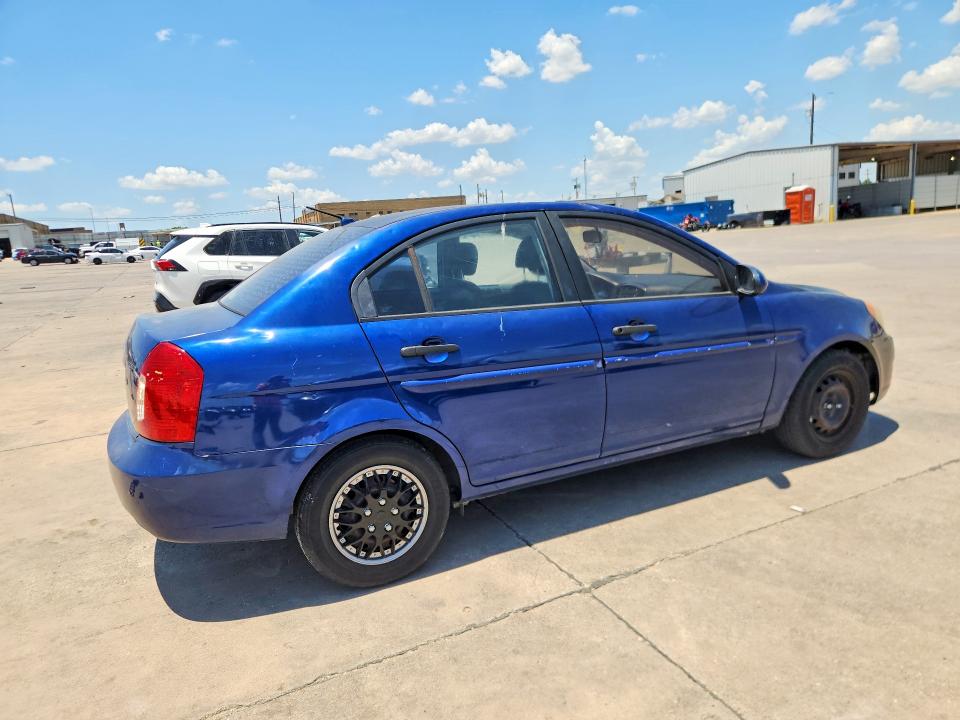 2006 Hyundai Accent VIN KMHCN46C96U029520 COPART salvage auction — NORMAL WEAR, TX - CERTIFICATE OF TITLE, sold $475 on 2026-07-27 (photo 3)