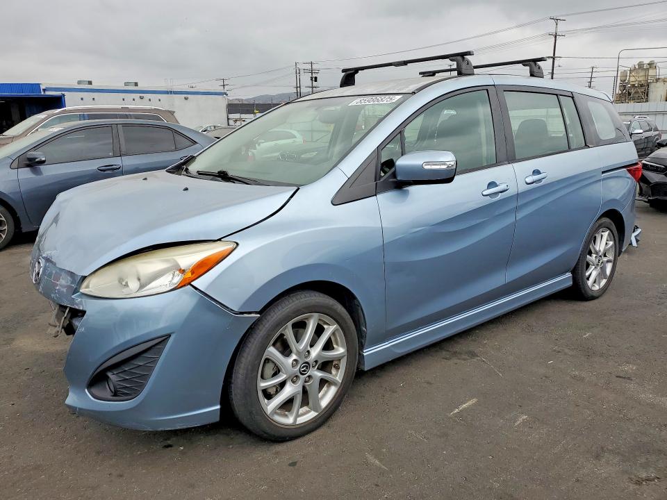 2013 Mazda 5 VIN JM1CW2CL0D0144747 COPART salvage auction — FRONT END, Ca - Salvage Certificate, sold $400 on 2026-07-15 (photo 1)