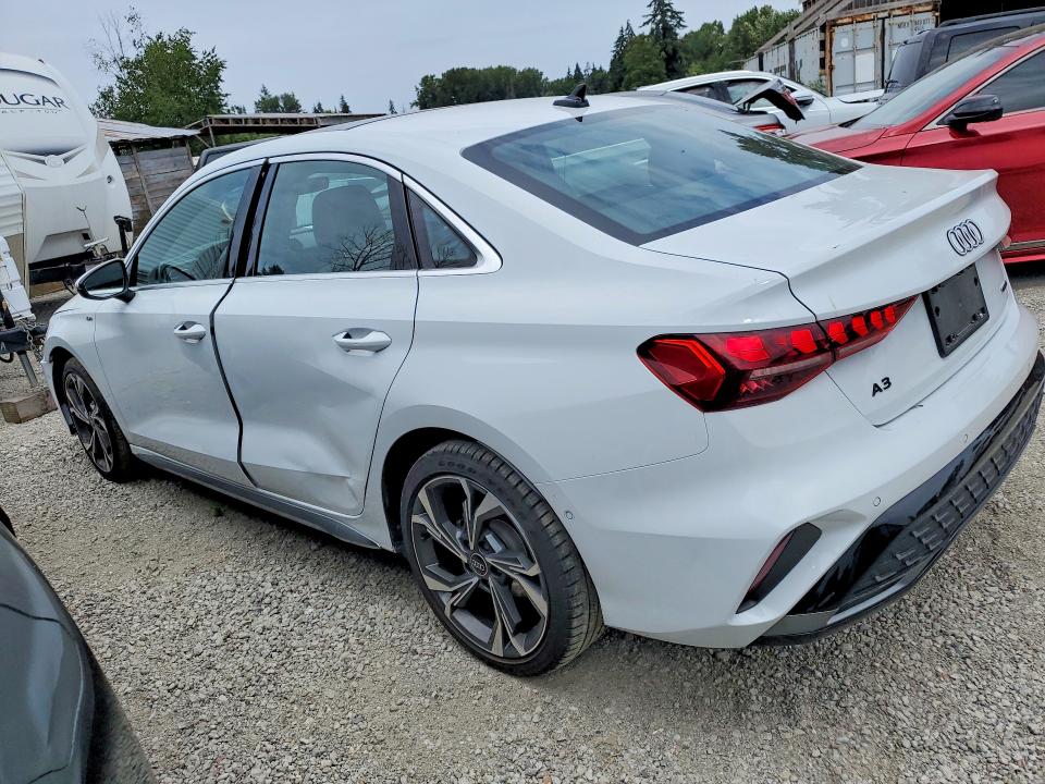 2025 Audi A3 VIN WAULUCGY4SA121994 COPART salvage auction — SIDE, Ab - Oop - Active, sold $16,500 on 2026-07-29 (photo 2)