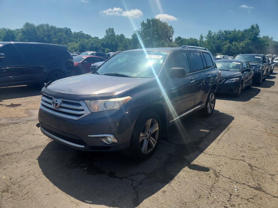 2012 Toyota Highlander VIN 5TDDK3EH7CS170059 COPART salvage auction — FRONT END, CT - CERT OF TITLE-SALVAGE, sold $825 on 2026-07-24 (photo 1)