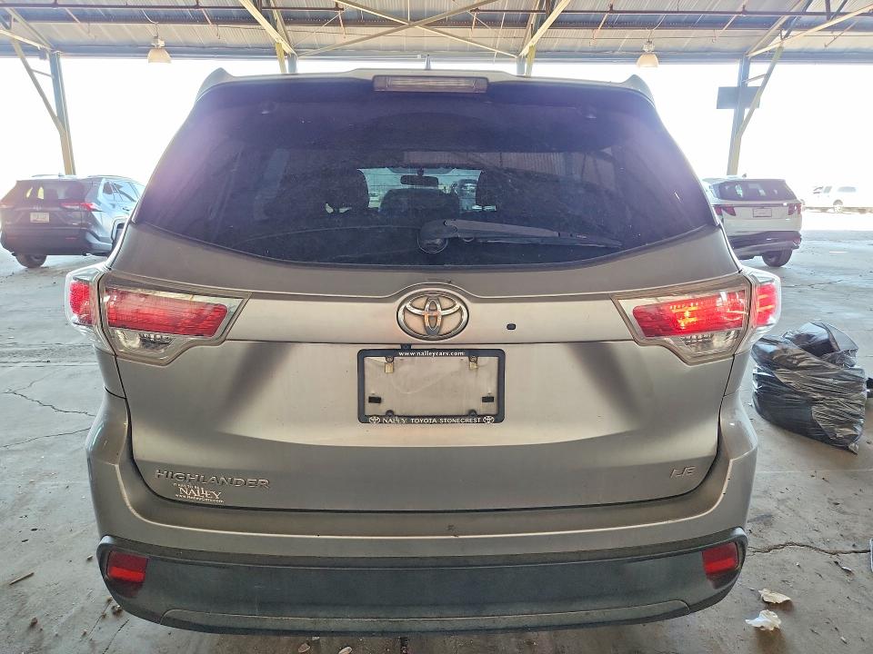 2015 Toyota Highlander VIN 5TDZKRFH6FS082602 COPART salvage auction — FRONT END, Az - Cert Of Title - Salvage, sold $3,700 on 2026-07-15 (photo 6)
