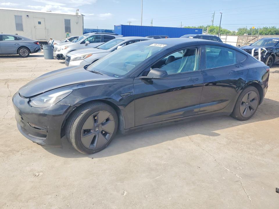 2023 Tesla Model 3 VIN 5YJ3E1EA0PF456887 COPART salvage auction — FRONT END, FL - CERTIFICATE OF TITLE, sold $4,650 on 2026-07-27 (photo 1)