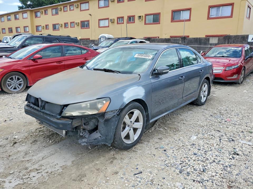 2015 Volkswagen Passat VIN 1VWAS7A30FC080534 COPART salvage auction — FRONT END, Tx - Salvage Title-Flood Damage, sold $250 on 2026-07-31 (photo 1)
