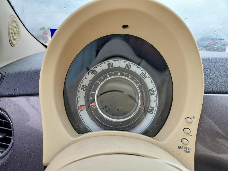 2012 Fiat 500 VIN 3C3CFFAR0CT385129 COPART salvage auction — SIDE, Tx - Salvage Vehicle Title, sold $150 on 2026-08-13 (photo 9)