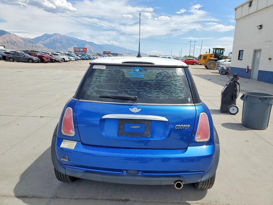 2006 Mini Cooper VIN WMWRC33516TK66848 COPART salvage auction — FRONT END, Ut - Salvage Certificate, sold $150 on 2026-08-10 (photo 6)