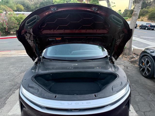 2022 Lucid Air VIN 50EA1GBA8NA005072 COPART salvage auction — DAMAGE HISTORY, Ca - Dlr/Dis/Exp Only Salvage Title (P), sold $14,000 on 2026-07-29 (photo 9)
