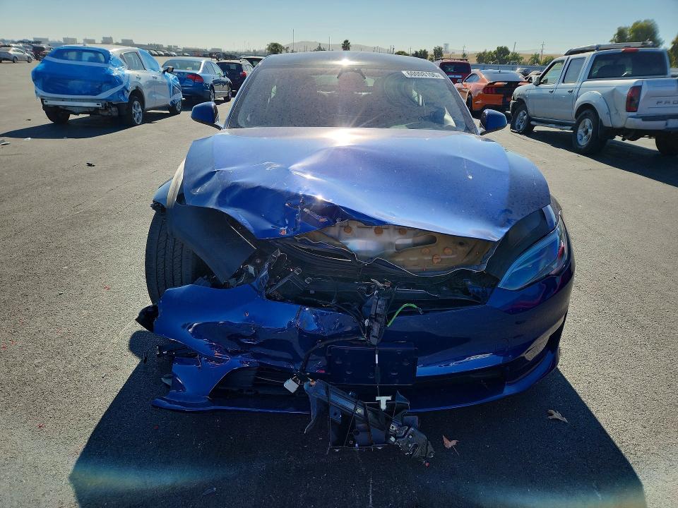 2023 Tesla Model s VIN 5YJSA1E57PF529330 COPART salvage auction — FRONT END, Ca - Salvage Certificate, sold $19,200 on 2026-07-20 (photo 5)