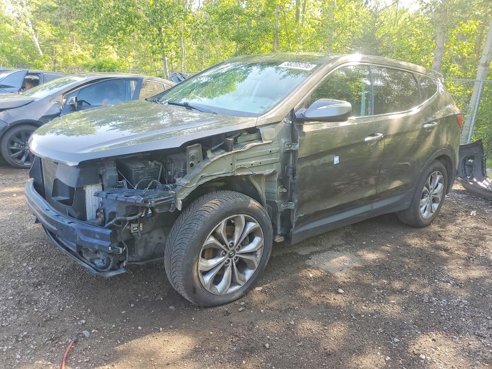 2013 Hyundai Santa fe VIN 5XYZUDLA0DG083971 COPART salvage auction — FRONT END, ON - PERMIT NO BRAND - UNFIT, sold $425 on 2026-07-21 (photo 1)
