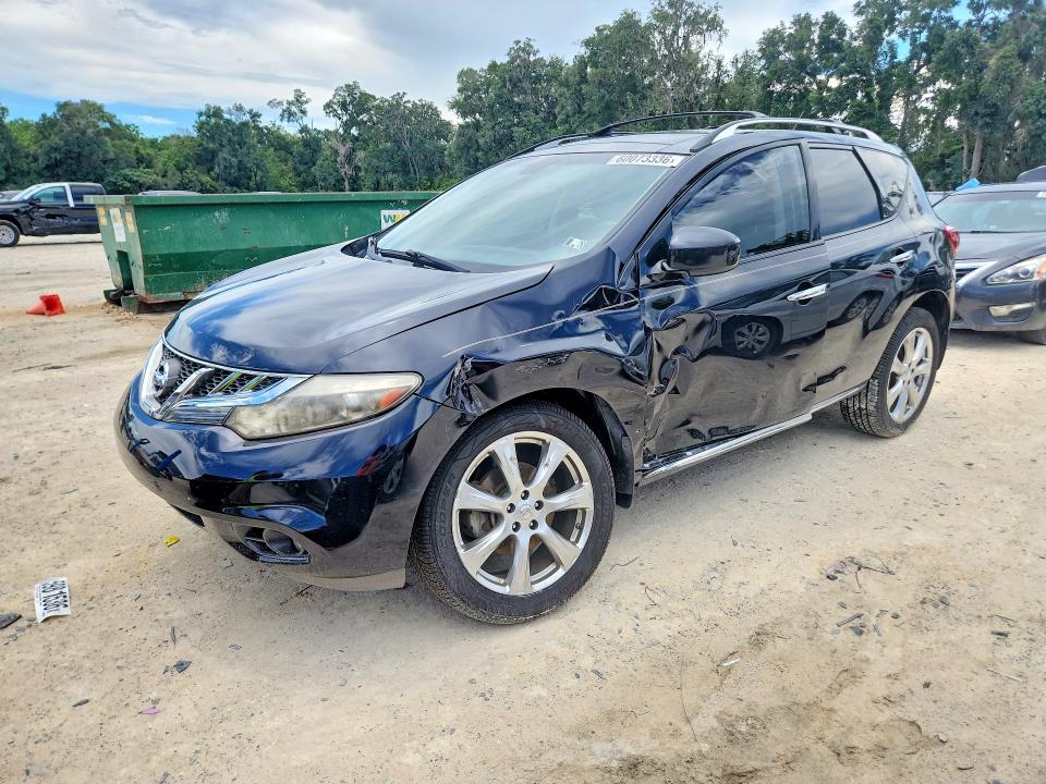 2013 Nissan Murano VIN JN8AZ1MW2DW301701 COPART salvage auction — FRONT END, Pa - Certificate Of Salvage, sold $525 on 2026-07-28 (photo 1)