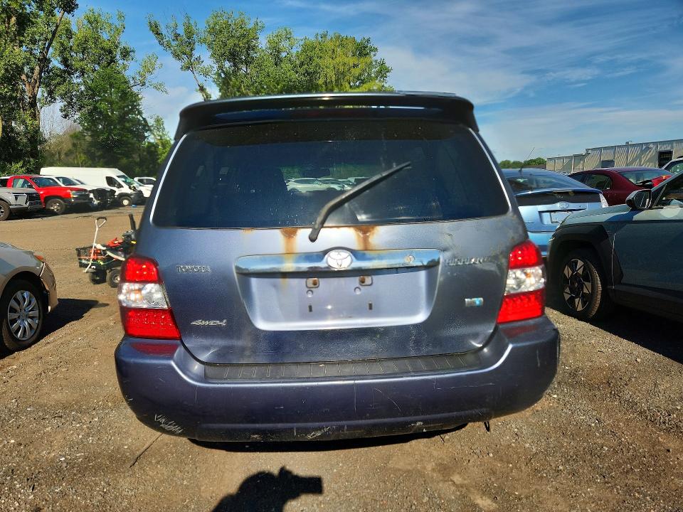 2006 Toyota Highlander hybrid VIN JTEEW21A960004768 COPART salvage auction — FRONT END, CT - CERTIFICATE OF TITLE, sold $450 on 2026-07-14 (photo 6)