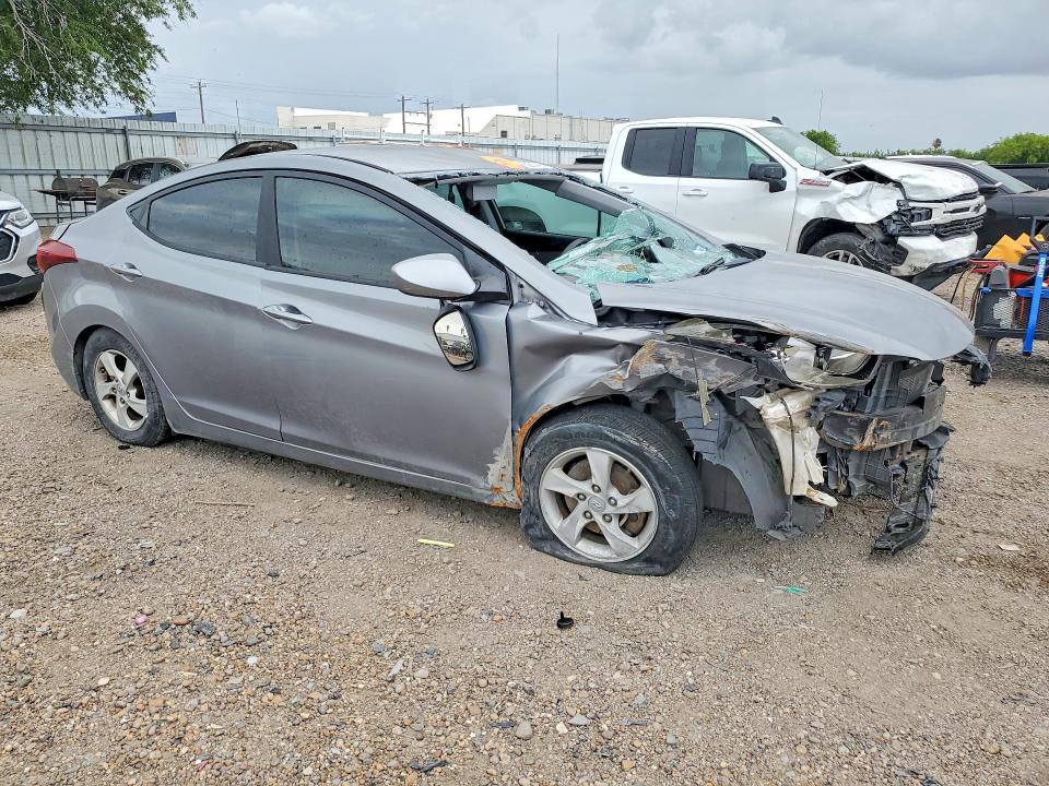 2015 Hyundai Elantra VIN KMHDH4AE6FU280046 COPART salvage auction — FRONT END, TX - SALVAGE VEHICLE TITLE (P), sold $400 on 2026-07-15 (photo 4)