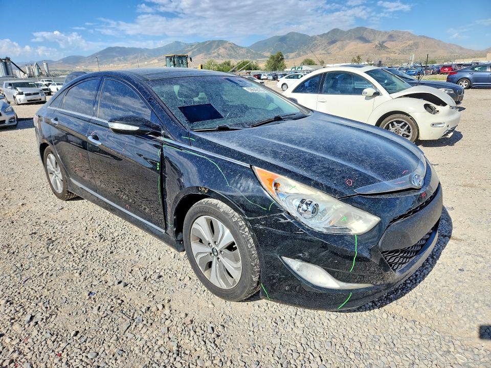 2014 Hyundai Sonata VIN KMHEC4A48EA106831 COPART salvage auction — FRONT END, Ut - Salvage Certificate, sold $675 on 2026-07-17 (photo 4)