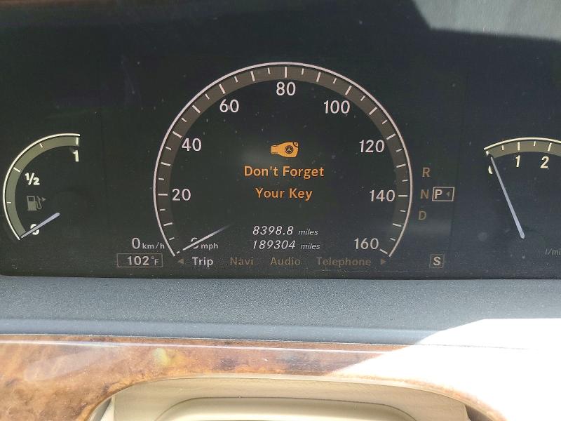 2009 Mercedes-benz S class VIN WDDNG71X09A284717 COPART salvage auction — SIDE, NV - SALVAGE TITLE, sold $125 on 2026-07-23 (photo 9)