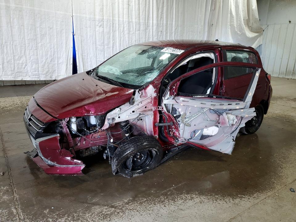 2024 Mitsubishi Mirage VIN ML32AUHJ8RH028365 COPART salvage auction — FRONT END, Fl - Certificate Of Destruction (P), sold $175 on 2026-07-22 (photo 1)