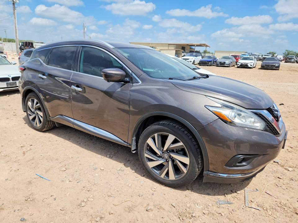 2017 Nissan Murano VIN 5N1AZ2MG4HN185015 COPART salvage auction — WATER/FLOOD, Tx - Salvage Title-Flood Damage, sold $8,300 on 2026-08-13 (photo 4)