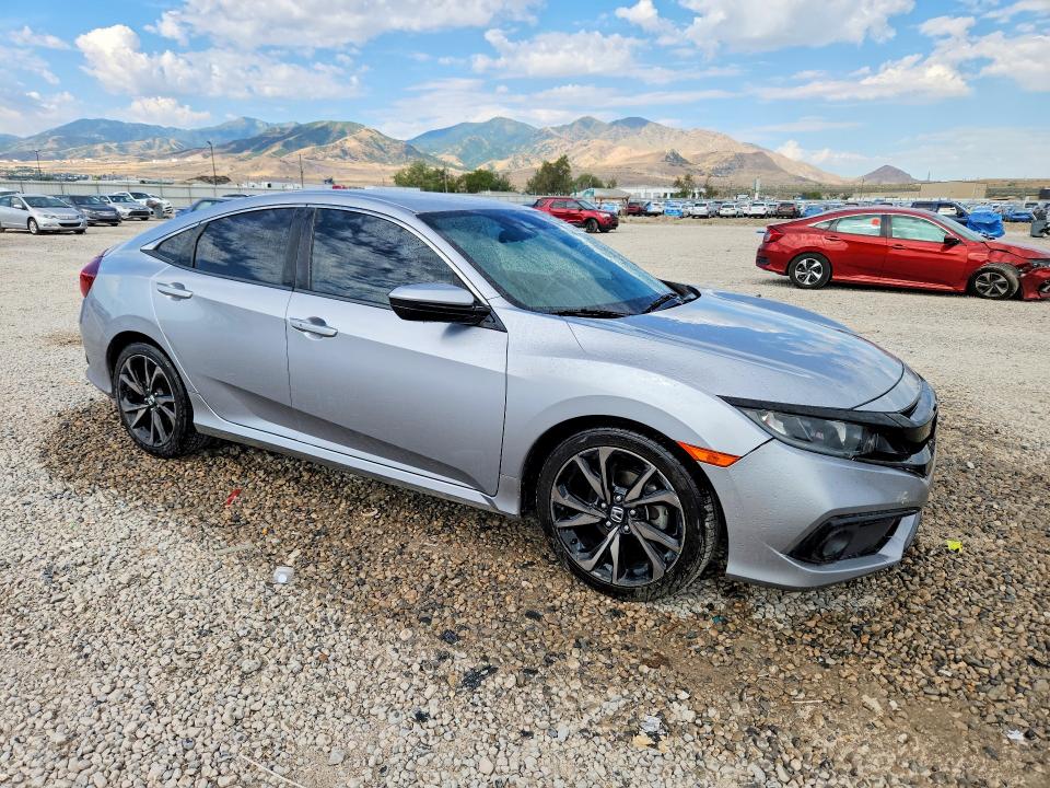 2019 Honda Civic VIN 2HGFC2F89KH545270 COPART salvage auction — REAR END, Ut - Salvage Certificate, sold $7,000 on 2026-08-21 (photo 4)