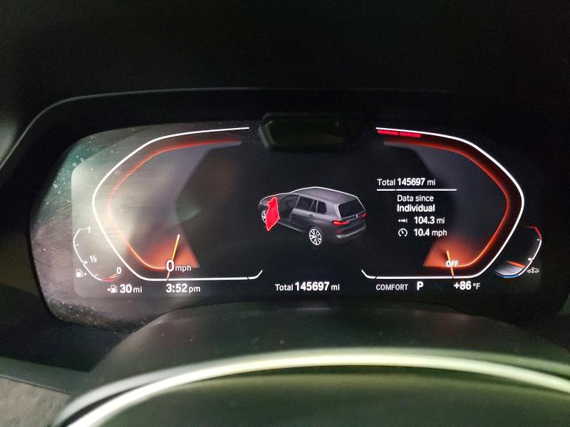 2019 BMW X7 VIN 5UXCX4C55KLS37056 COPART salvage auction — MINOR DENT/SCRATCHES, Pa - Cert Of Title (P), sold $19,900 on 2026-07-27 (photo 9)