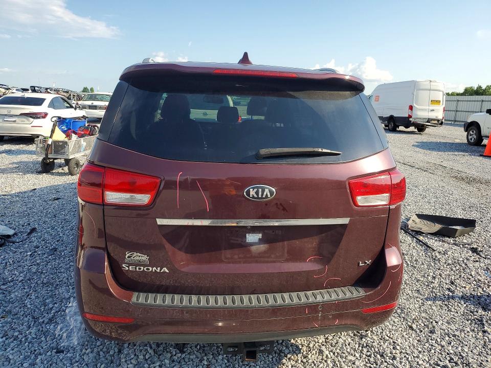 2016 Kia SEDONA VIN KNDMB5C18G6216392 COPART salvage auction — FRONT END, Tx - Salvage Vehicle Title, sold $725 on 2026-07-20 (photo 6)
